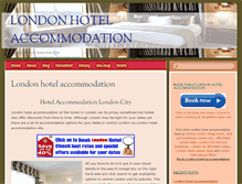 Tablet Screenshot of londonhotelaccommodation.org.uk